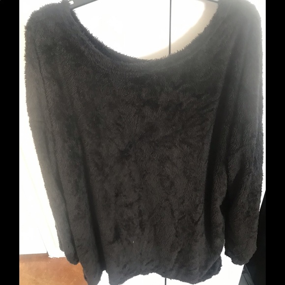 Black Fuzzy Sweater - Picture 1 of 3